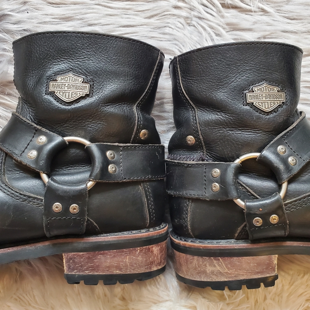 Men’s Harley Davidson Monterey Side Zip Up Boots 95002 - Picture 5 of 17